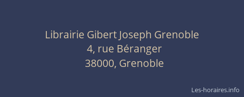 Librairie Gibert Joseph Grenoble