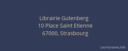 Librairie Gutenberg