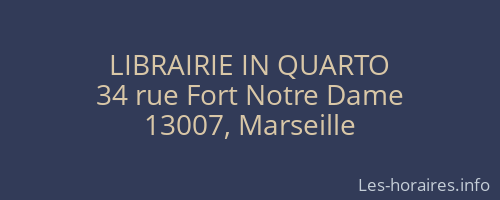 LIBRAIRIE IN QUARTO