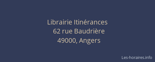 Librairie Itinérances
