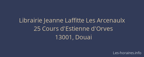 Librairie Jeanne Laffitte Les Arcenaulx