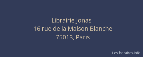 Librairie Jonas