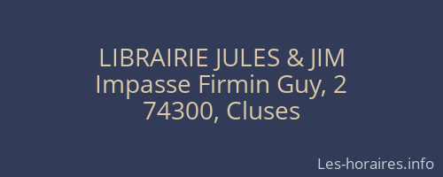 LIBRAIRIE JULES &amp; JIM