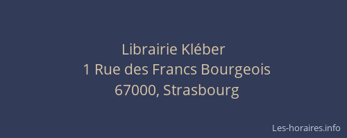 Librairie Kléber