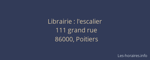 Librairie : l'escalier