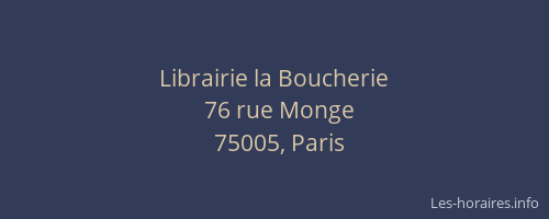 Librairie la Boucherie