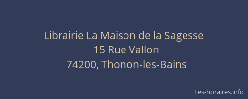 Librairie La Maison de la Sagesse