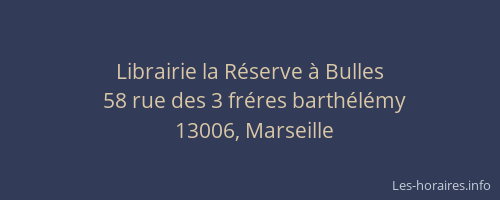 Librairie la Réserve à Bulles