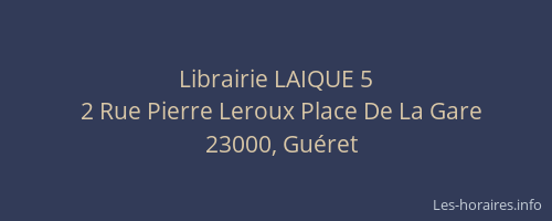 Librairie LAIQUE 5