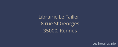Librairie Le Failler
