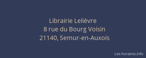 Librairie Lelièvre