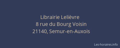 Librairie Leli&egrave;vre