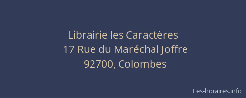 Librairie les Caractères