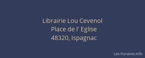 Librairie Lou Cevenol