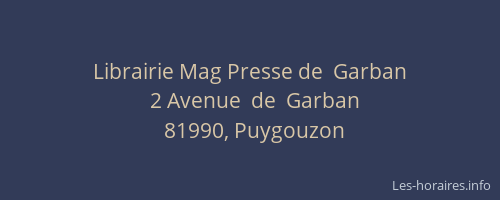 Librairie Mag Presse de  Garban