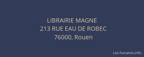 LIBRAIRIE MAGNE
