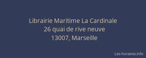 Librairie Maritime La Cardinale