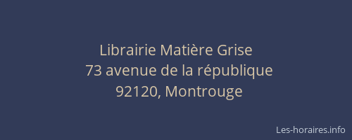 Librairie Matière Grise