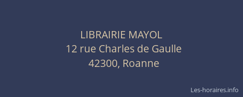 LIBRAIRIE MAYOL