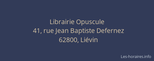 Librairie Opuscule
