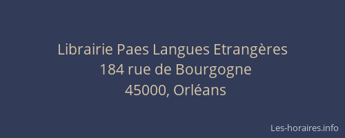 Librairie Paes Langues Etrangères
