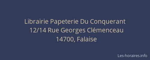 Librairie Papeterie Du Conquerant