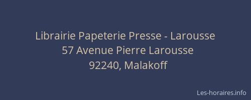 Librairie Papeterie Presse - Larousse