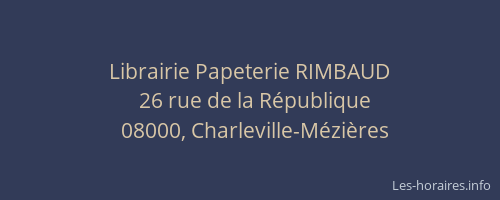 Librairie Papeterie RIMBAUD