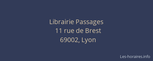 Librairie Passages