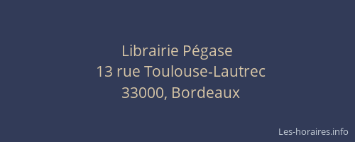 Librairie Pégase