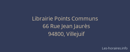 Librairie Points Communs