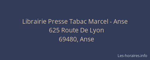Librairie Presse Tabac Marcel - Anse