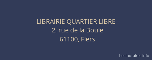 LIBRAIRIE QUARTIER LIBRE
