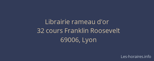 Librairie rameau d'or