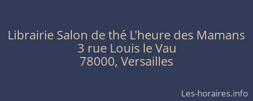 Librairie Salon de thé L'heure des Mamans
