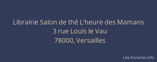 Librairie Salon de thé L'heure des Mamans