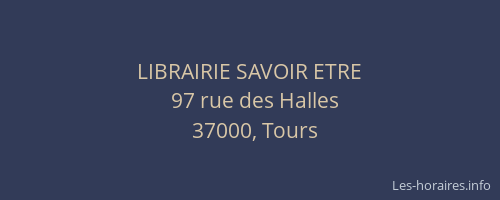 LIBRAIRIE SAVOIR ETRE