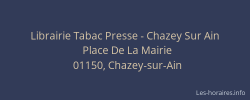 Librairie Tabac Presse - Chazey Sur Ain