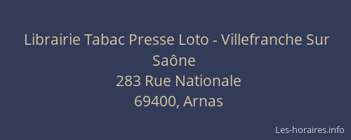 Librairie Tabac Presse Loto - Villefranche Sur Saône