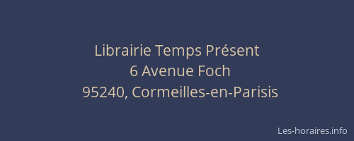 Librairie Temps Présent
