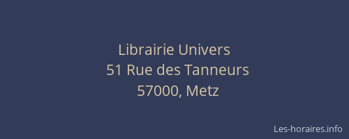 Librairie Univers