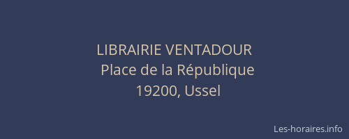LIBRAIRIE VENTADOUR