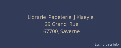 Librarie  Papeterie  J Klaeyle