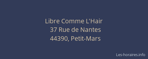 Libre Comme L'Hair