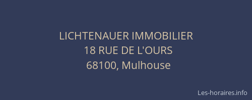 LICHTENAUER IMMOBILIER