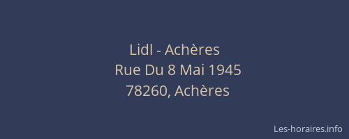 Lidl - Achères