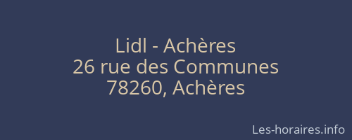 Lidl - Achères