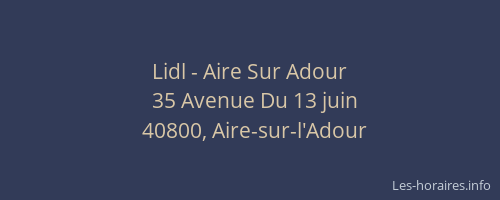 Lidl - Aire Sur Adour