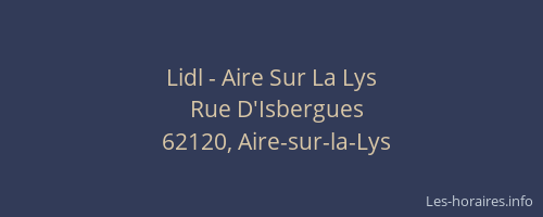 Lidl - Aire Sur La Lys