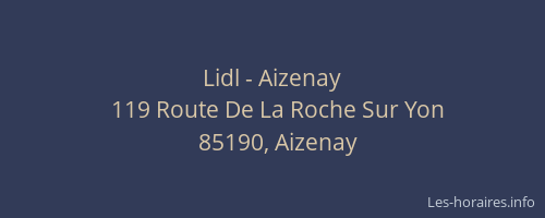 Lidl - Aizenay